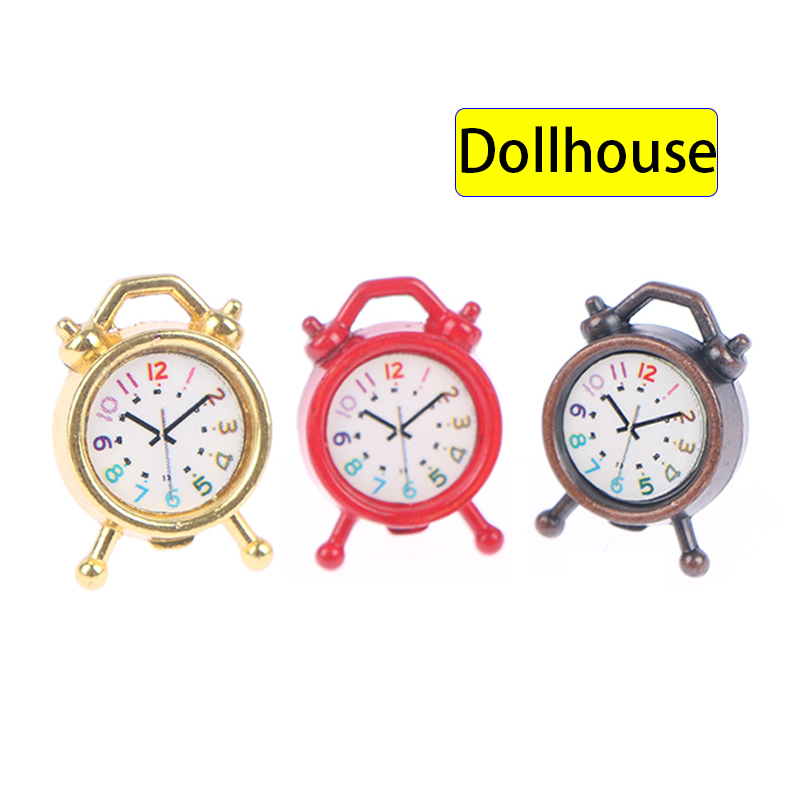 Interior Design Living Room - 1PC 1:12 Scale Alarm Clock Doll