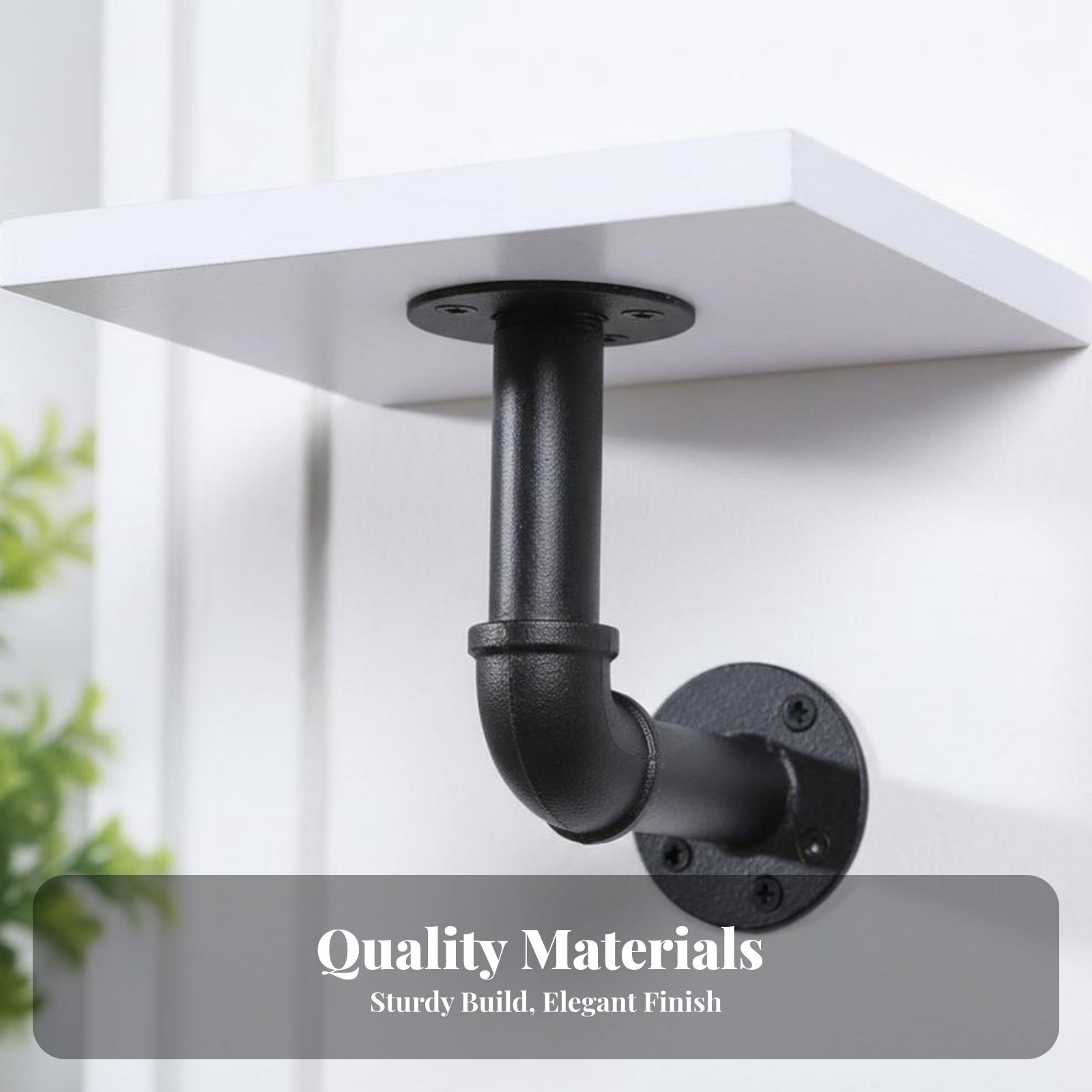 Interior Design Office Space - mechanical Pipe Shelf Vintage Design mounted