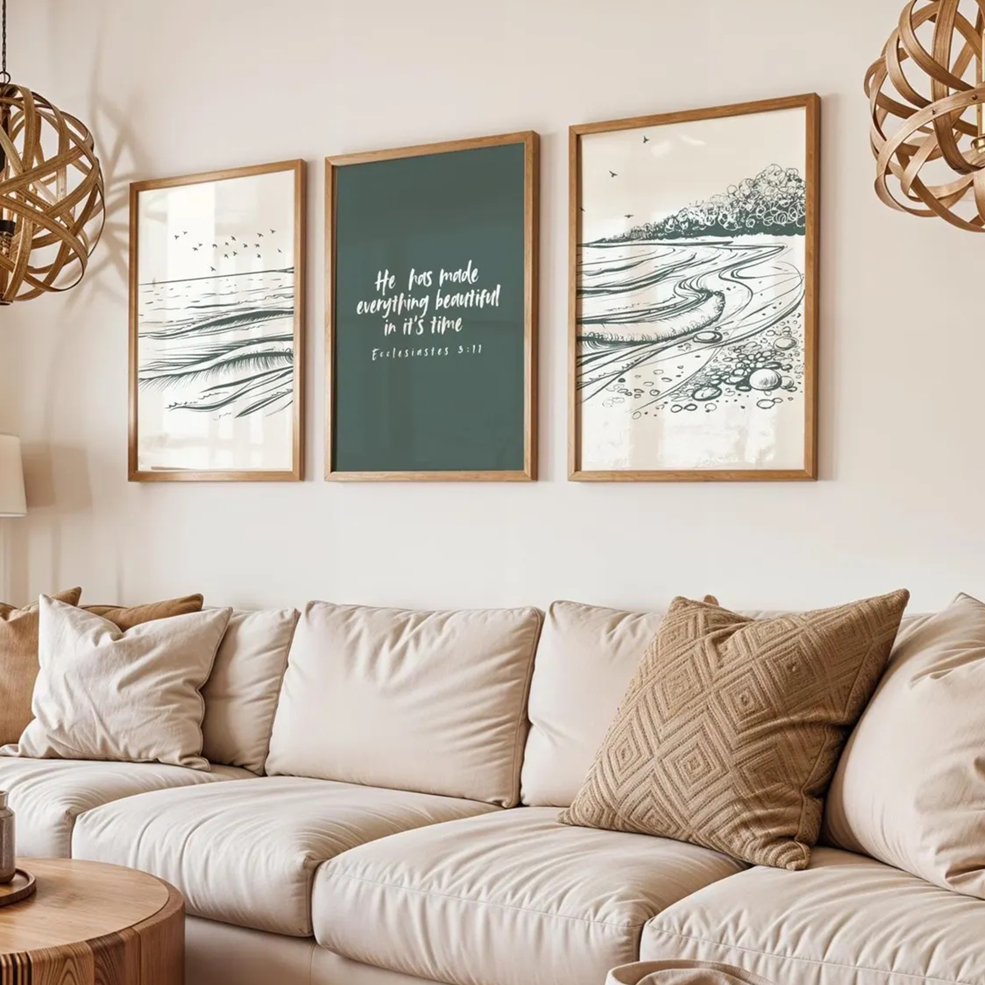 Minimalist Bible Verse  Script - Interior Design Living Room avaliação e preço
