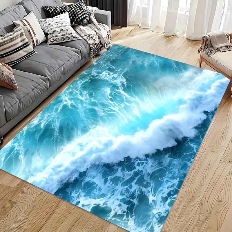 Ocean Wave Doormat - Serene Bl - Interior Design Your Home avaliação e preço