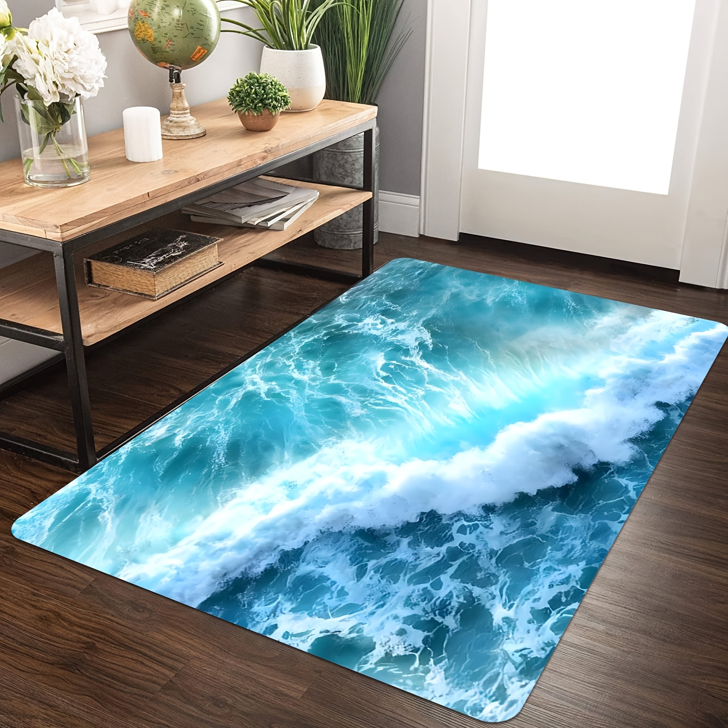 Ocean Wave Doormat - Serene Bl - Interior Design Your Home avaliação e preço