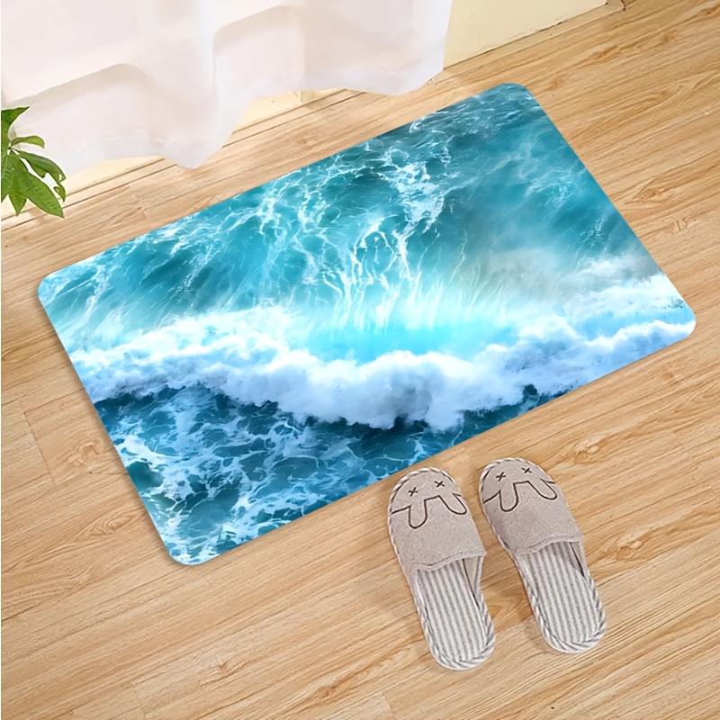 Ocean Wave Doormat - Serene Bl - Interior Design Your Home avaliação e preço