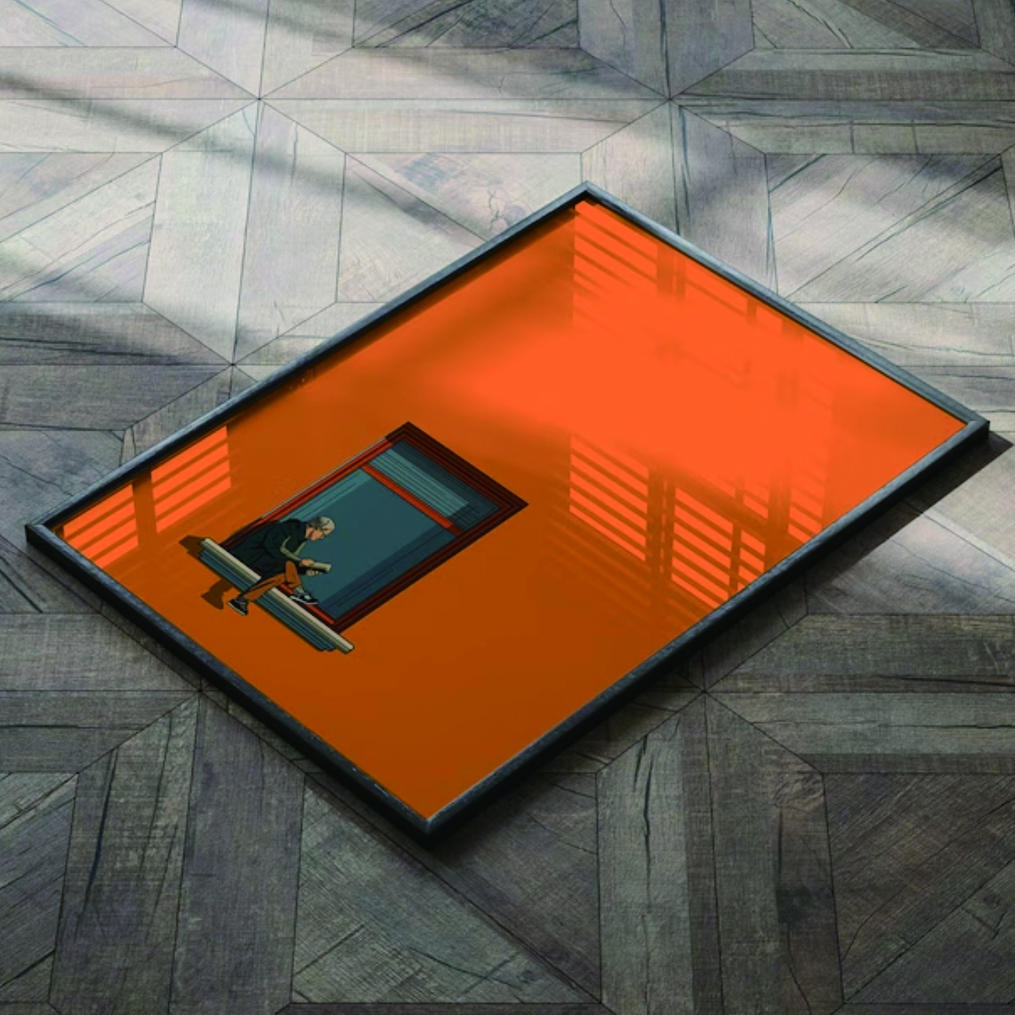 Orange Minimalist Dopamine War - Interior Design Living Room avaliação e preço