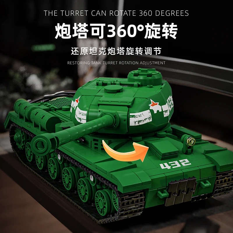 IS-2 Tank Model Kit - 1402PCS  - Interior Design Build avaliação e preço