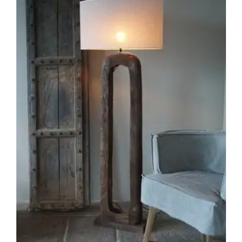 Brown Wooden Floor Lamp Wooden - Interior Design Office Space avaliação e preço