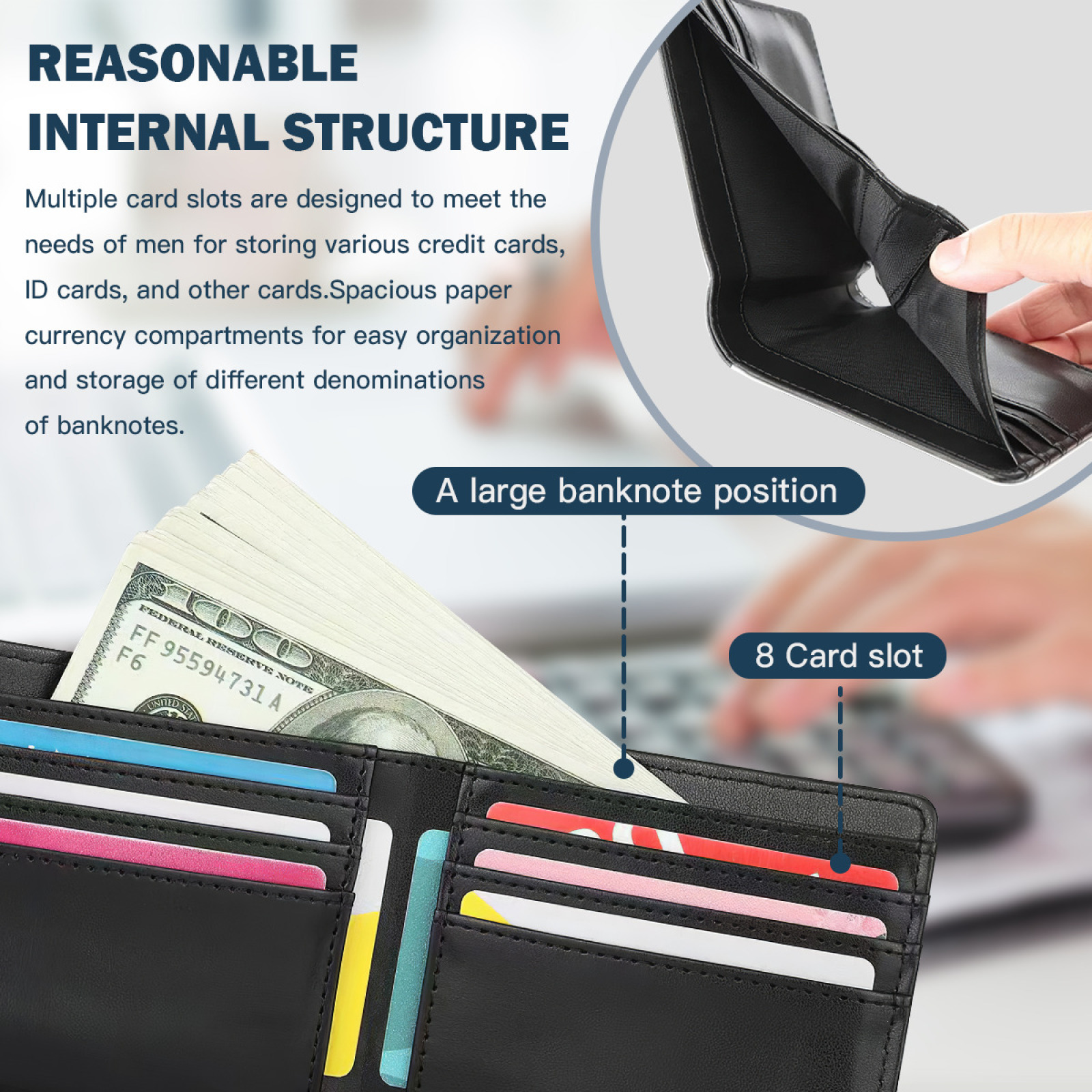 Initech New Men Wallets Pu Lea - Interior Design Office Space avaliação e preço