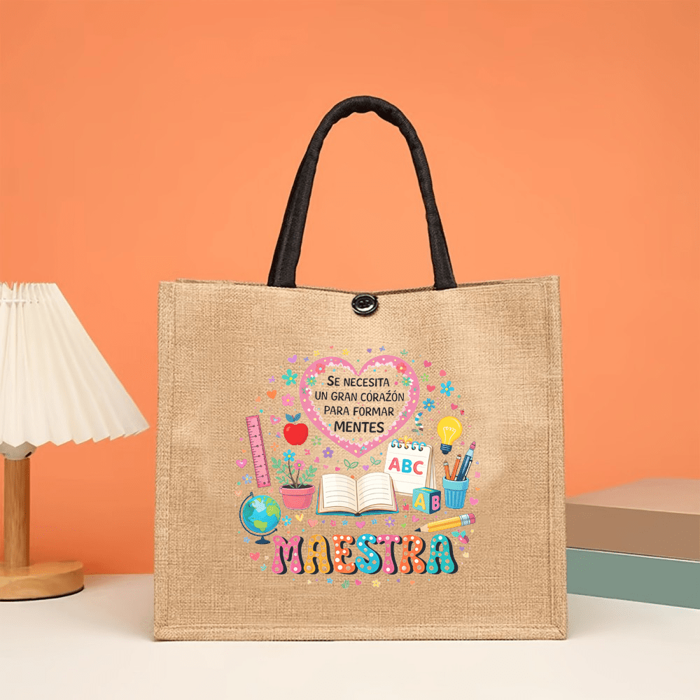 Maestra Printed Linen Tote Bag - Interior Design Book avaliação e preço