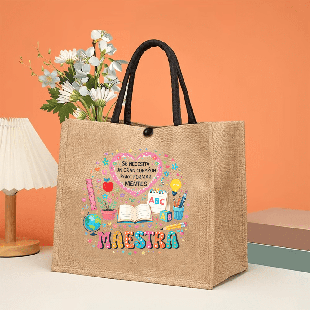 Maestra Printed Linen Tote Bag - Interior Design Book avaliação e preço