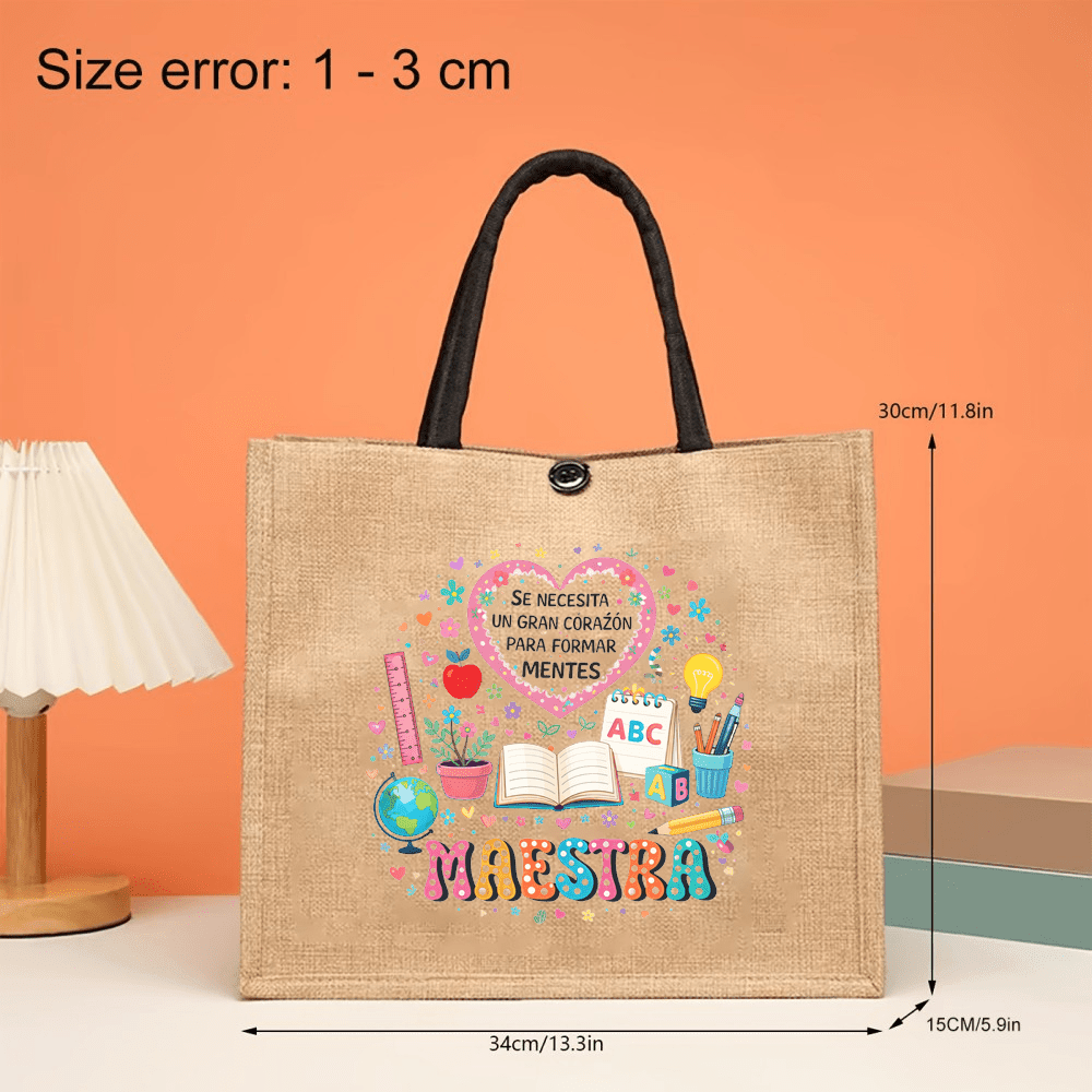 Maestra Printed Linen Tote Bag - Interior Design Book avaliação e preço