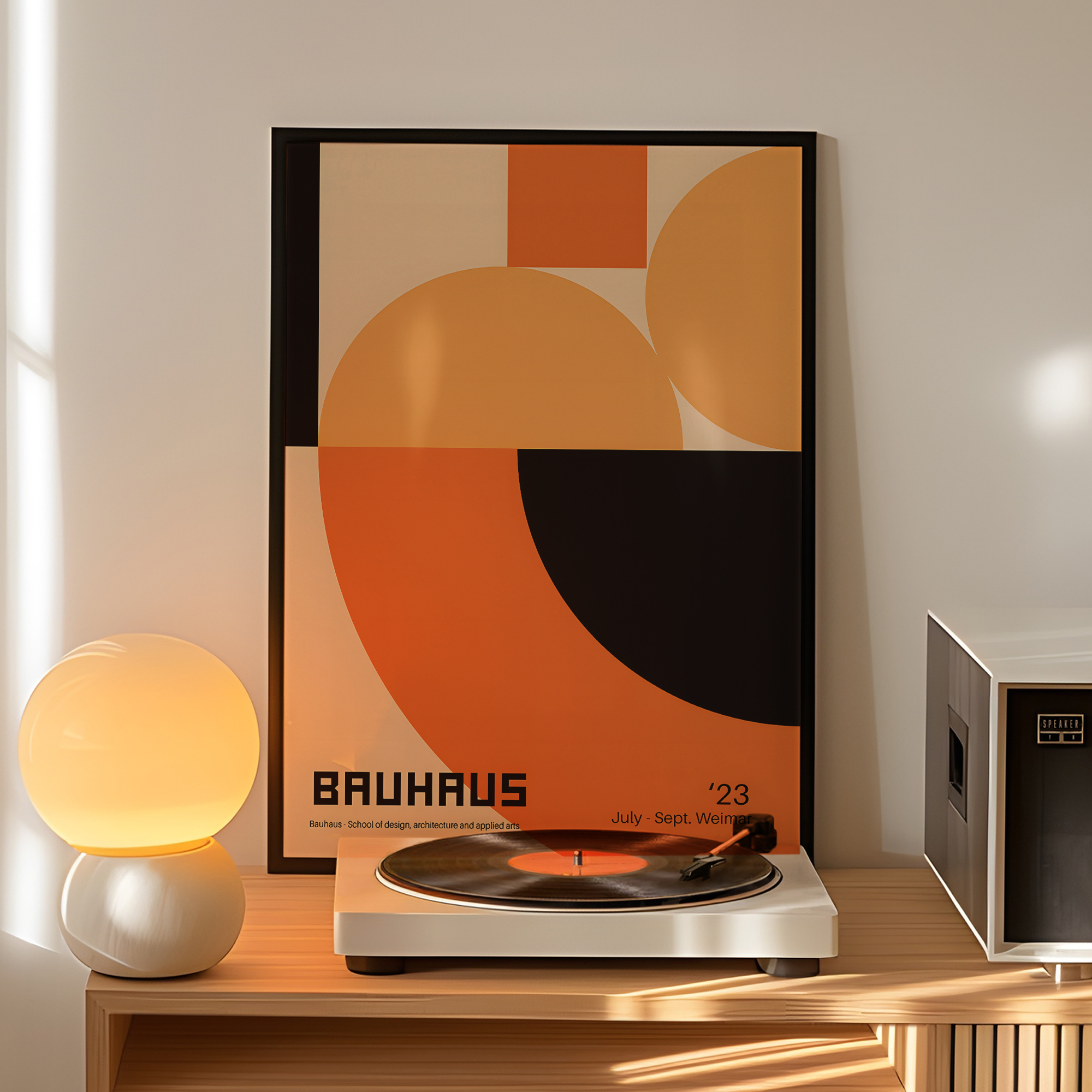 Modern Geometry Bauhaus School - Interior Design Living Room avaliação e preço