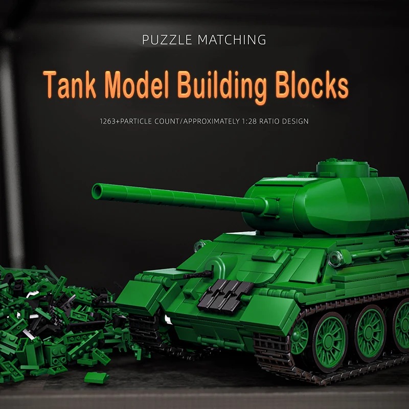 T34-85 Tank Model Kit - 1263PC - Interior Design Build avaliação e preço
