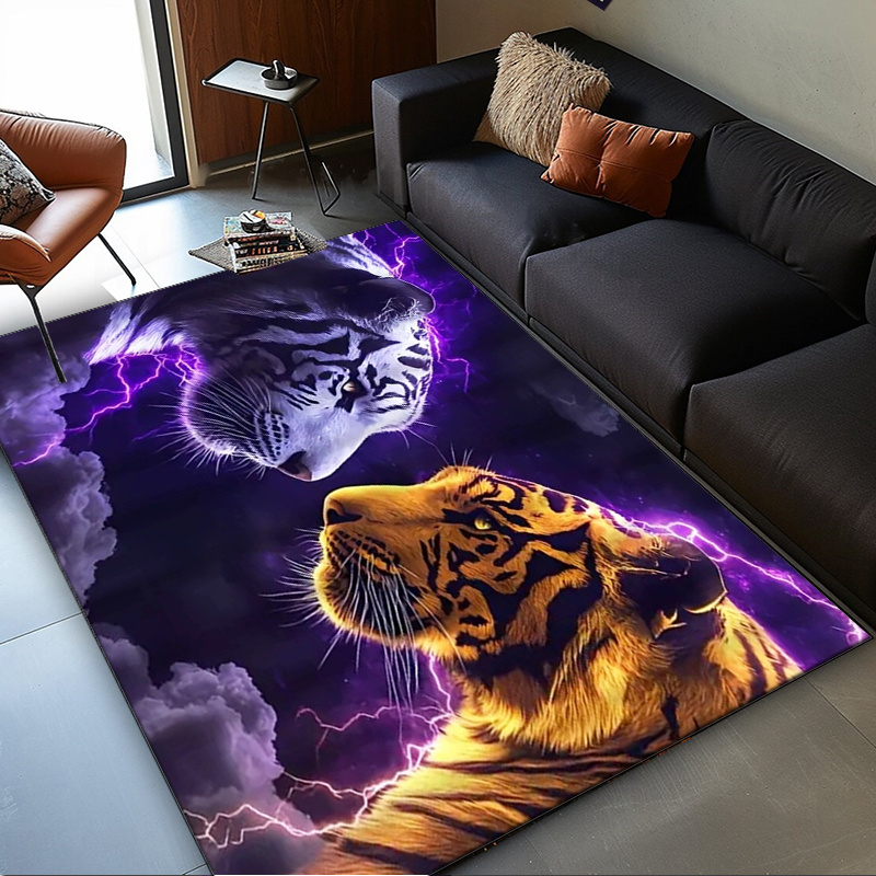 Tiger faces rug with electric  - Interior Design Your Home avaliação e preço