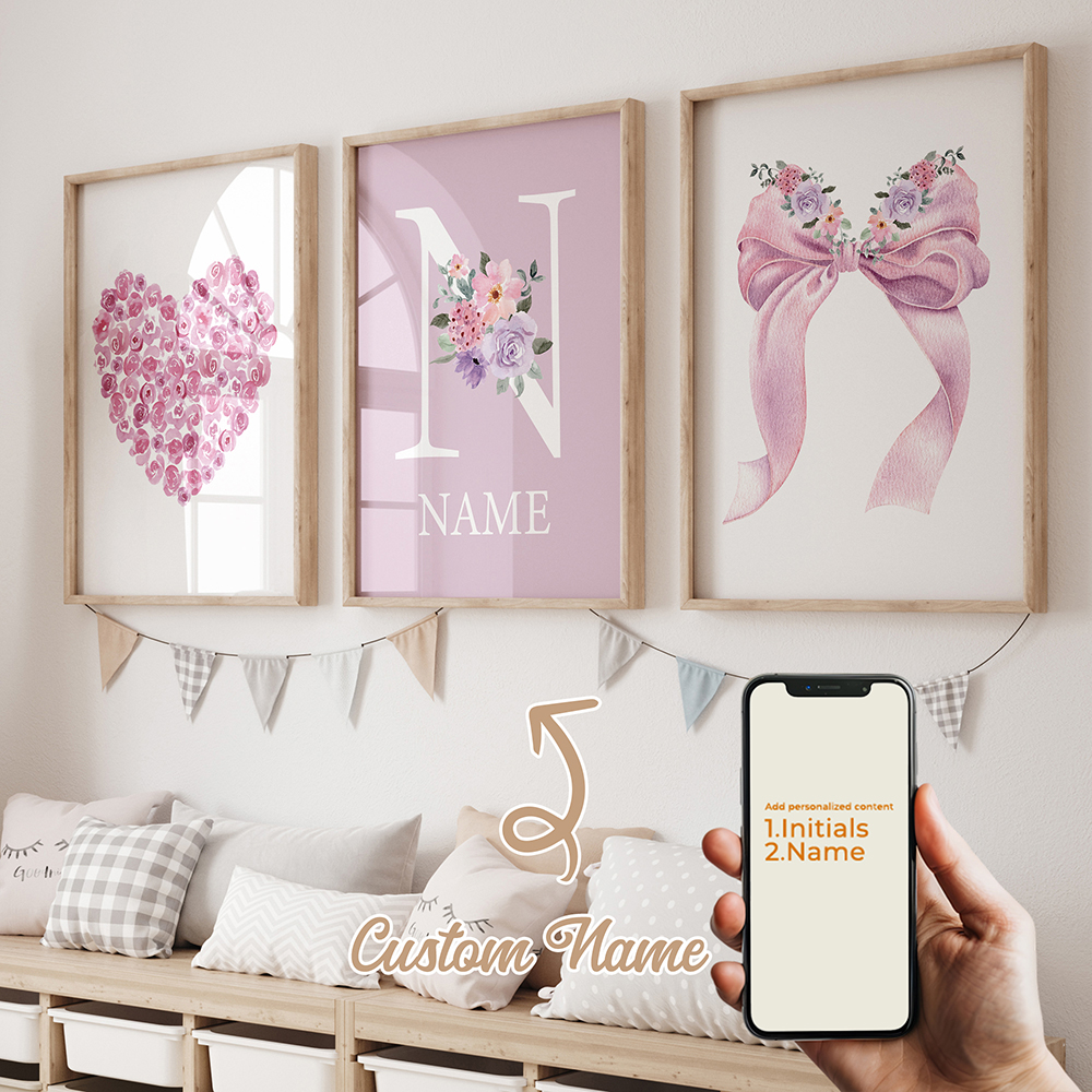 3pcs Personalized Custom Name  - Interior Design Living Room avaliação e preço