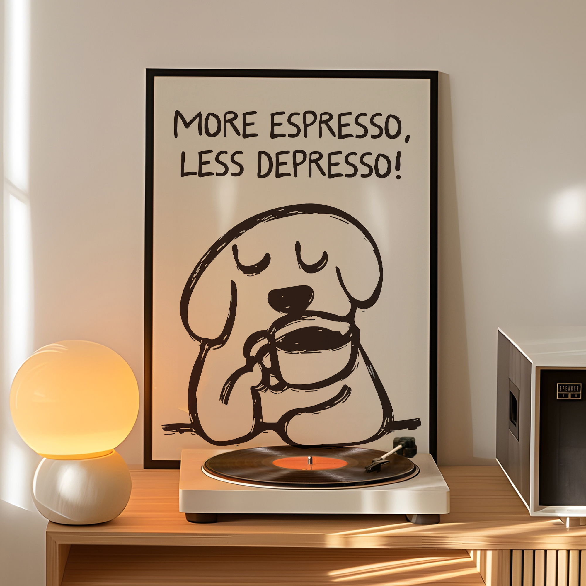 Retro More Espresso Less Depre - Interior Design Living Room avaliação e preço